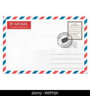 Envelope with postmarks Stock Vector