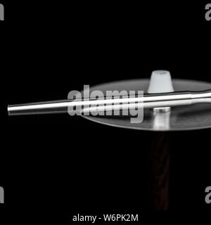 part of the hookah, modern design, on a black background. Stock Photo