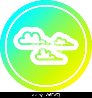 weather cloud circular icon with cool gradient finish Stock Vector ...
