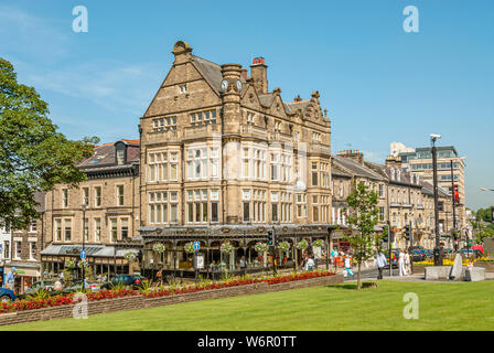 Harrogate (or Harrogate Spa) is a spa town in North Yorkshire, England. Stock Photo