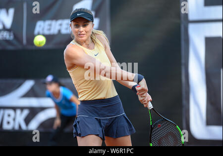 Karlsruhe Rueppurr, Deutschland. 02nd Aug, 2019. Paula BADOSA (ESP) in action. GES/Tennis/WTA 125k Series Tournament, 02.08.2019 Tennis: WTA Tournament, LIQUI MOLY Open Karlsruhe, August 2, 2019 | usage worldwide Credit: dpa/Alamy Live News Stock Photo