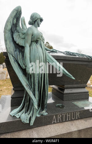 Grave of President Chester A Arthur in Albany Rural Cemetery New York Stock Photo