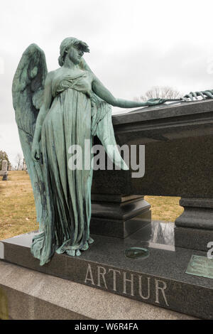 Grave of President Chester A Arthur in Albany Rural Cemetery New York Stock Photo