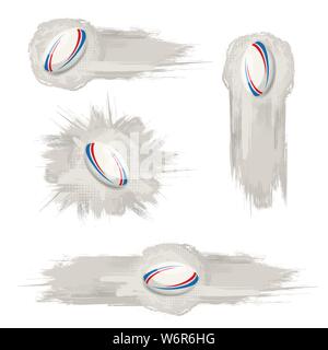 Set of different color sport balls isolated on white background Stock Vector