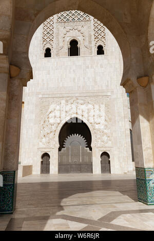 Close up of the carvings at Casablanca Hassan II Mosque, Casablanca,Morocco, Africa. Stock Photo