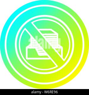 paperless office circular icon with cool gradient finish Stock Vector ...