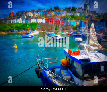 FINE ART: Harbour Life  (Brixham Harbour, Devon, Great Britain) Stock Photo