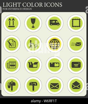 Post vector icons for web and user interface design Stock Vector