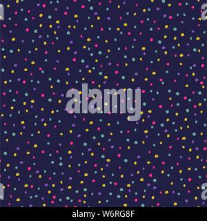 Vector seamless pattern. Abstract background with dots. Colorful hand drawn texture Stock Vector