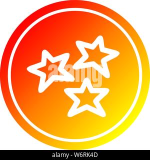 star shapes circular icon with warm gradient finish Stock Vector Image ...
