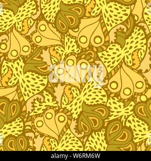 Cute abstract hand drawn seamless pattern. Abstract background for your design made in vector. Stock Vector