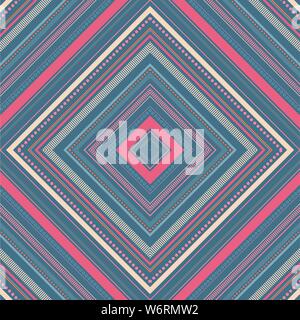 Abstract colorful diagonal striped background. Vector seamless pattern Stock Vector