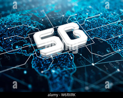 5G technology, conceptual illustration. Stock Photo