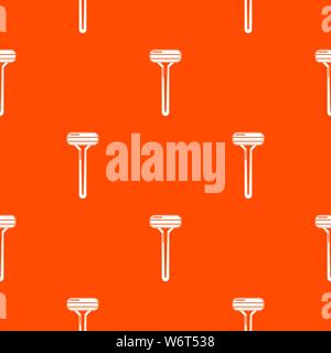 Woman razor pattern vector orange Stock Vector