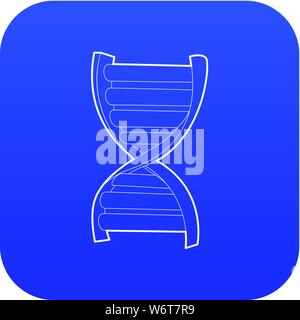 DNA strand icon blue vector Stock Vector
