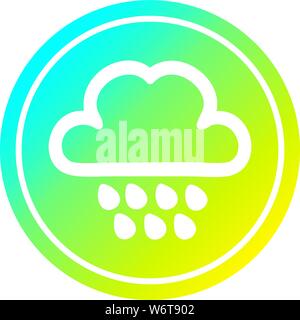 rain cloud circular icon with cool gradient finish Stock Vector Image ...