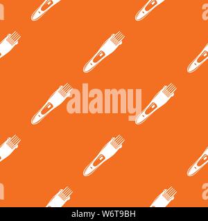 Electric hair clipper pattern vector orange Stock Vector
