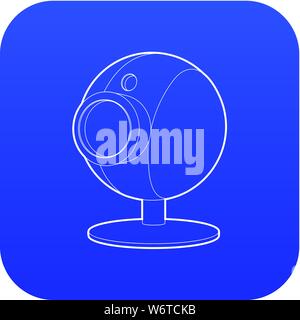 Webcam icon blue vector Stock Vector