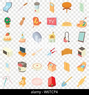 Television icons set, cartoon style Stock Vector