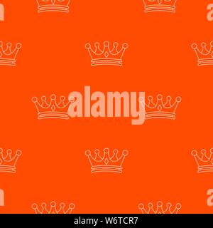 Regal crown pattern vector orange Stock Vector