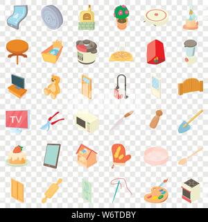 Mixer icons set, cartoon style Stock Vector