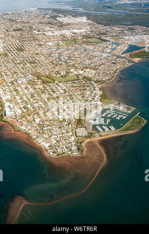 View of the city of Brisbane from above, Queensland, QLD, Australia Stock Photo