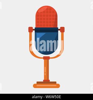 retro microphone vector illustration Stock Vector