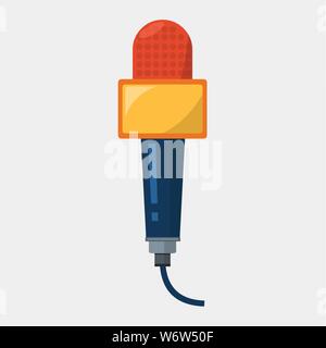 news microphone vector illustration Stock Vector