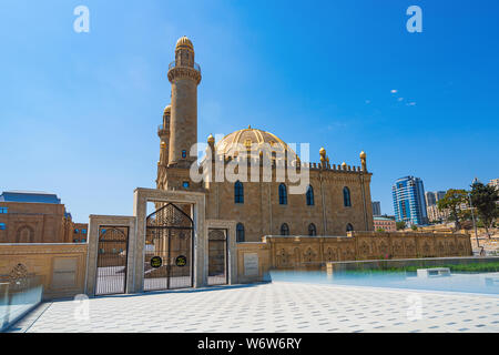 Baku, Azerbaijan July 30, 2019 View of the mosque Taza Pir Stock Photo