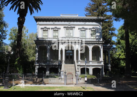 Crocker Mansion at Crocker Art Museum, Sacramento, California Stock Photo