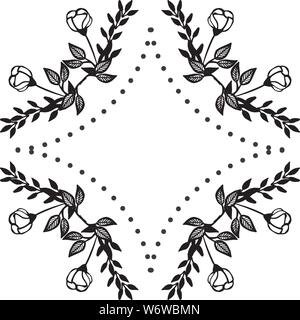 Elegant Black And White Flower Vector Stock Vector Image & Art - Alamy