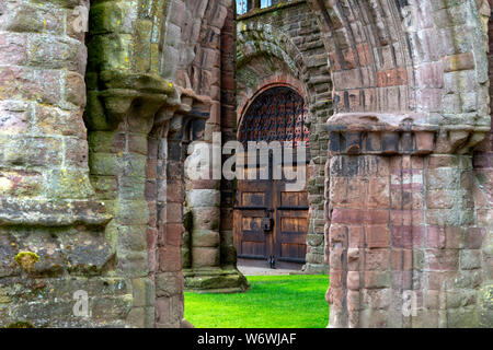 The ruins of Arbroath Abbey, Arbroath, Angus, Scotland, United Kingdom Stock Photo