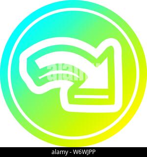 direction arrow circular icon with cool gradient finish Stock Vector ...