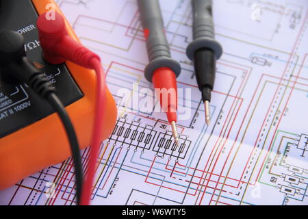 measuring device with a diagram Stock Photo
