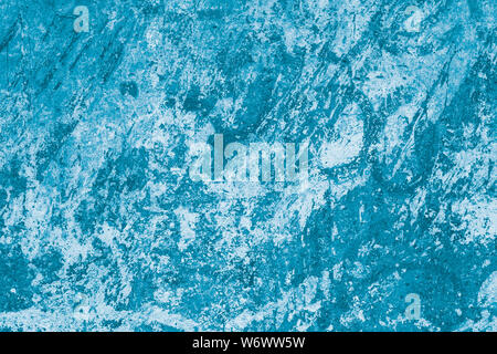 Bright blue watercolor texture with blots of ink. Abstract pattern with marbled effect. Art design, modern style. Aquarelle, acrylic painting on paper Stock Photo