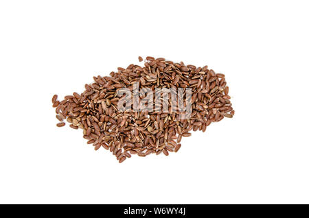 brown ruby rice on a white isolation background Stock Photo