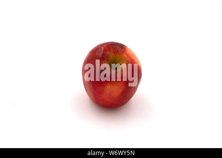 Fresh whole of royal gala red apple isolated on white background. Top view. Stock Photo