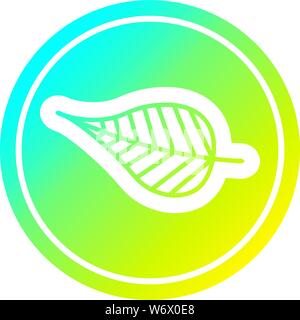 natural leaf circular icon with cool gradient finish Stock Vector Image ...
