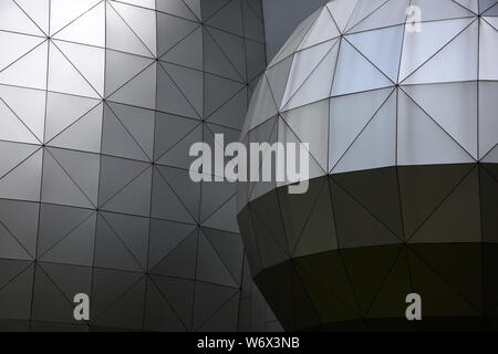 The geometric shape metallic background Stock Photo