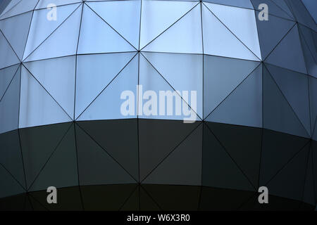 The geometric shape metallic background Stock Photo