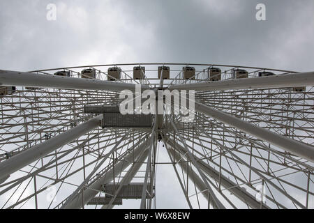 Close up of the Worthing observation wheel in West Sussex Stock Photo