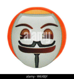 Anonymous vendetta smile emoticon Stock Photo