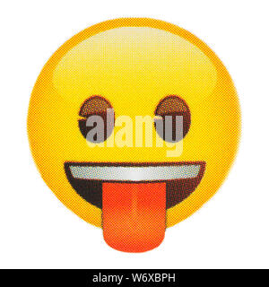 smiley face with tongue sticking out clip art