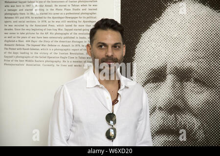 Tehran, Tehran, IRAN. 2nd Aug, 2019. American-Iranian actor, Payman Maadi posses at the Nabshi Gallery in Tehran, Iran. Credit: Rouzbeh Fouladi/ZUMA Wire/Alamy Live News Stock Photo