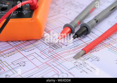 measuring device with a diagram Stock Photo