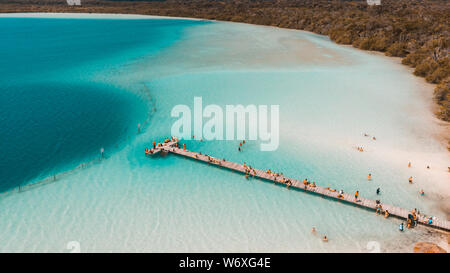 Laguna de Kaan Luum in Tulum, Quintana Roo, Mexico Stock Photo