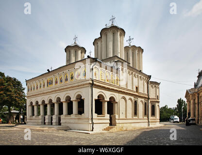 Romanian Orthodox Patriarchal Cathedral on Metropolitan Hill (Dealul Mitropoliei) in Bucharest. Romania Stock Photo