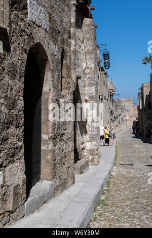 Greece, Rhodes, the largest of the Dodecanese islands. Medieval Old Town. UNESCO Stock Photo