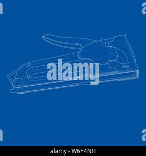 Outline construction stapler. Vector Stock Vector
