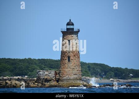 A New England Lighthouse, an icon of the region Stock Photo